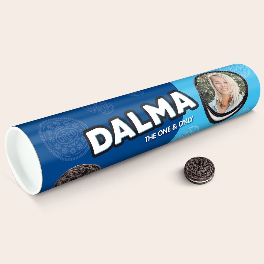 Személyre szabott XXL Oreo ajándékcső Személyre szabott XXL Oreo ajándékcső