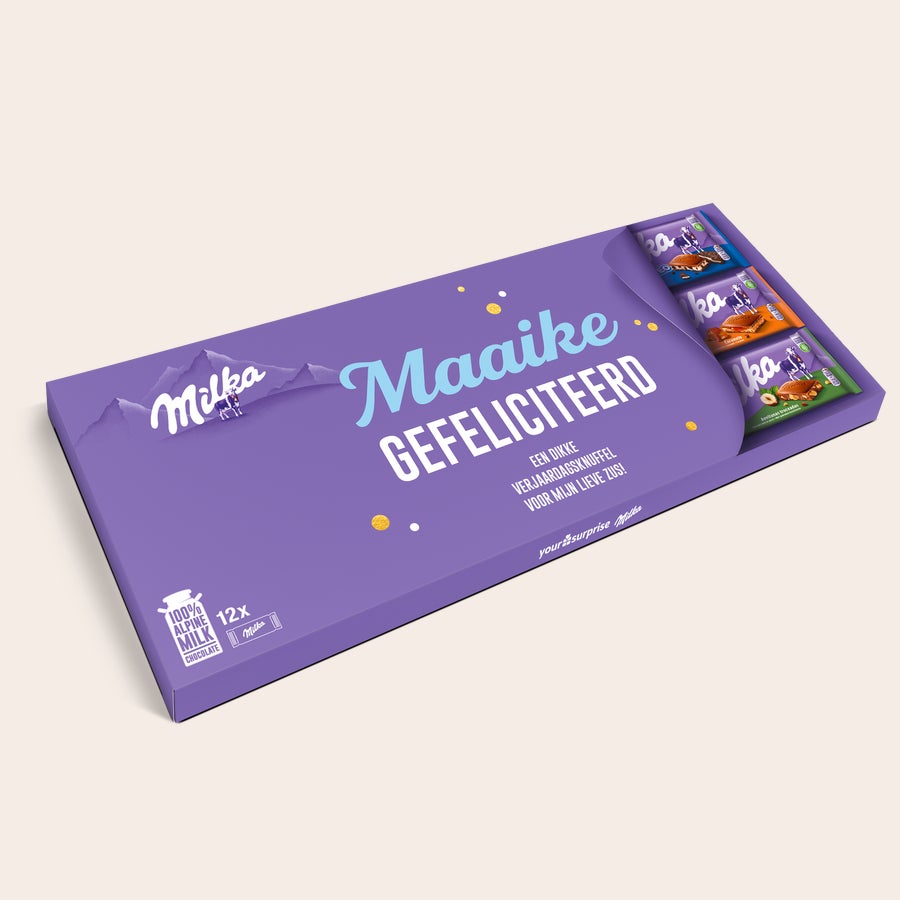 Mega Milka reep met naam