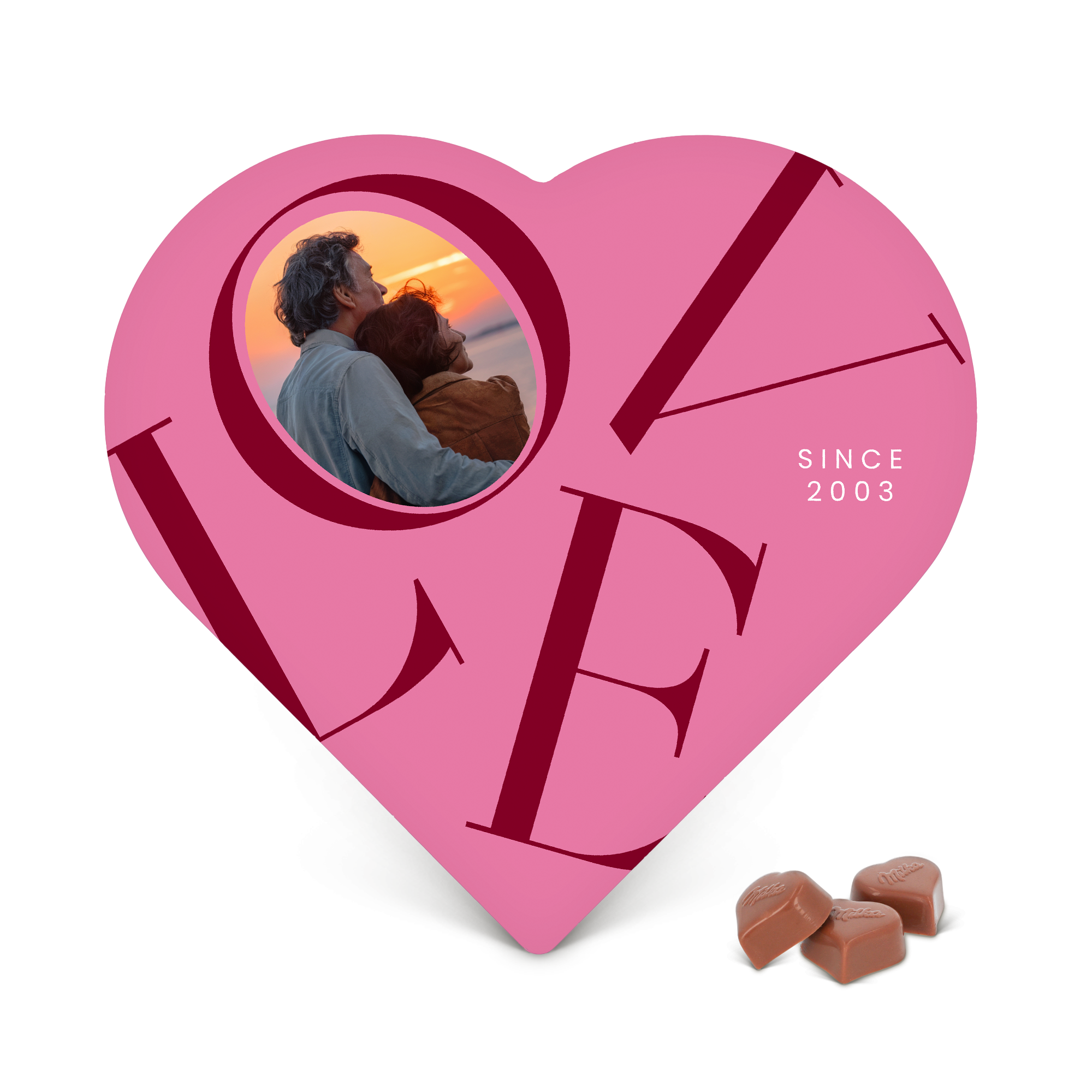 Milka chocolate heart