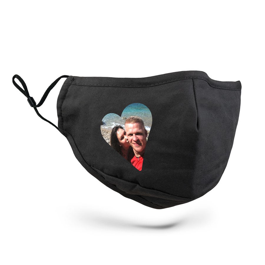 Personalised face mask (non-medical) - Black