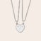 Engraved silver pendant broken heart Engraved silver pendant broken heart