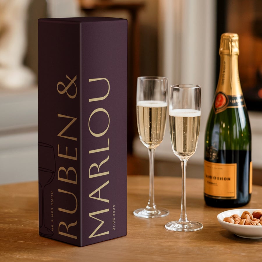 Personalised champagne box - Cardboard Personalised champagne box - Cardboard