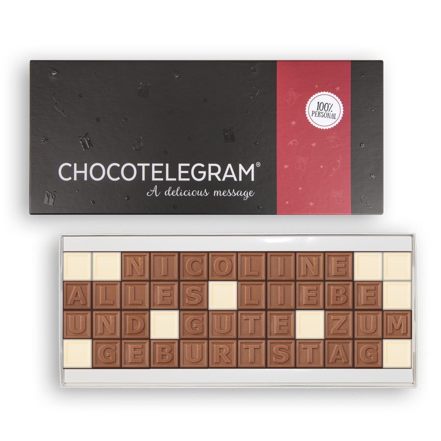 Chocotelegram Präsentkarton 4x12