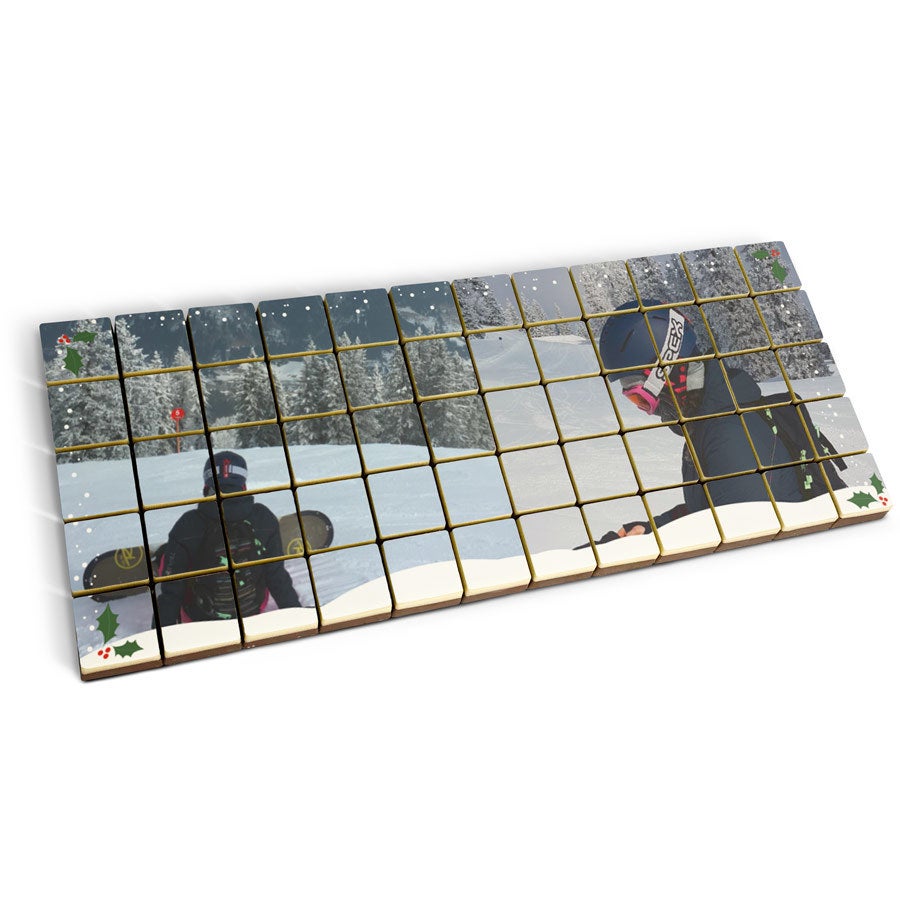 Puzzle photo personnalisé en chocolat Puzzle photo personnalisé en chocolat