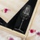 Wooden wine case with personalised wine glasses - Triple