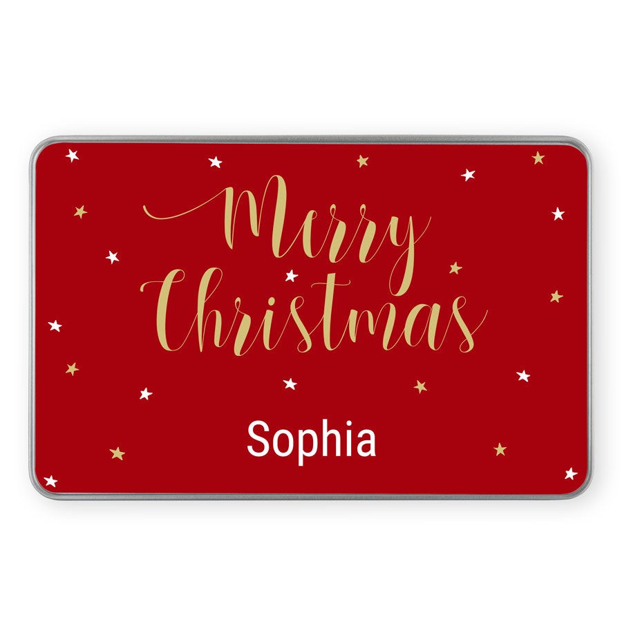 Personalised gift tin - Christmas