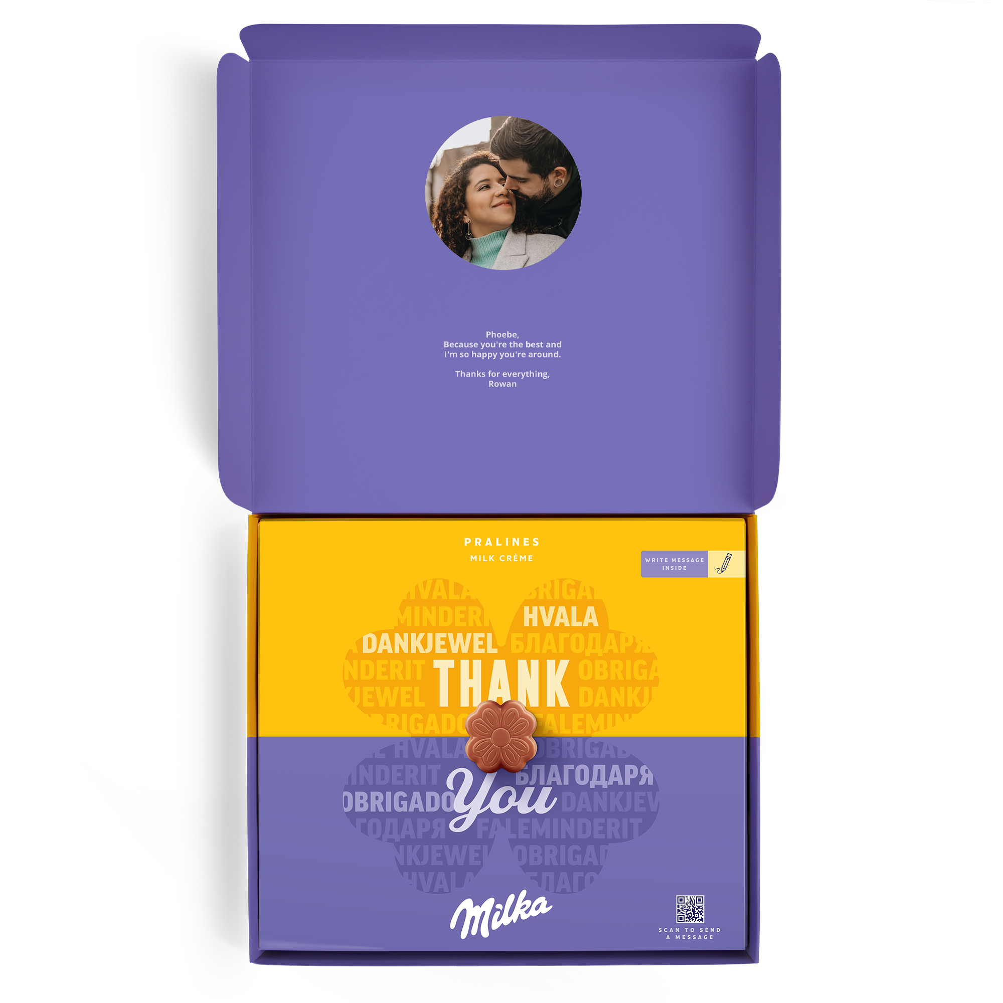 Pralinés de Milka Obrigado