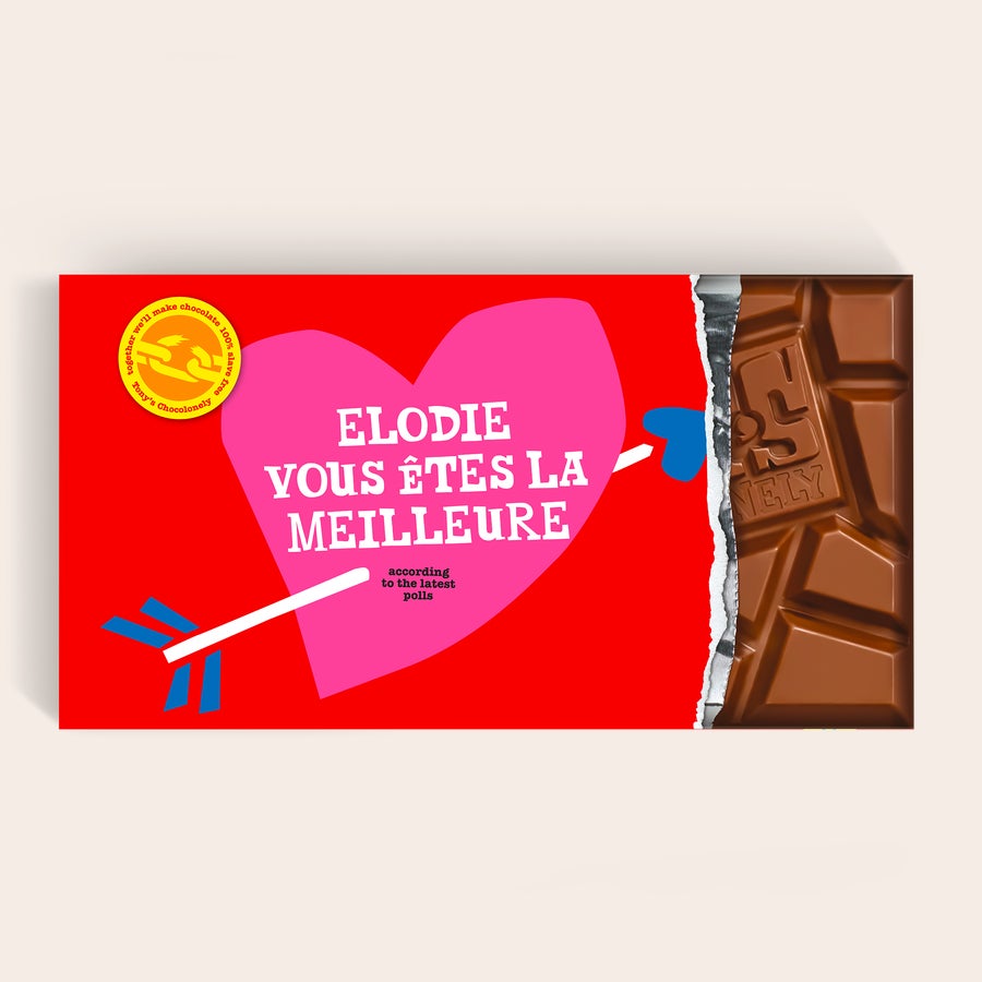 Méga Tony's Chocolonely avec nom et photo (5 tablettes de chocolat) Méga Tony's Chocolonely avec nom et photo (5 tablettes de chocolat)