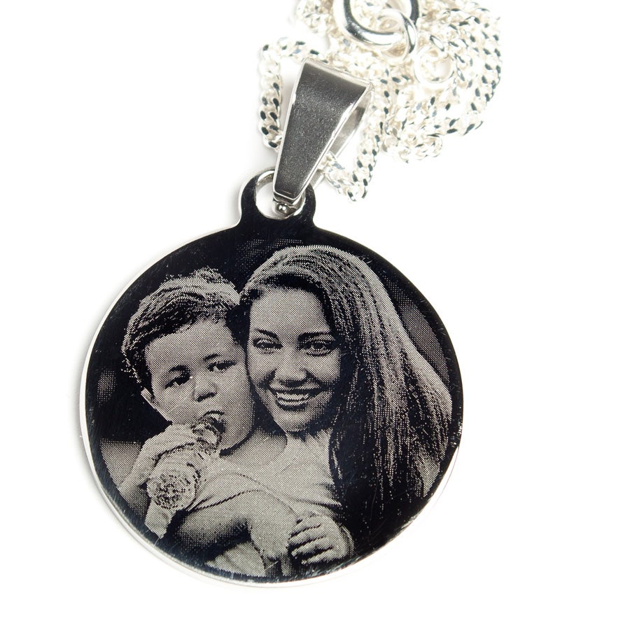 Pendentif photo rond - Couleur argent Pendentif photo rond - Couleur argent