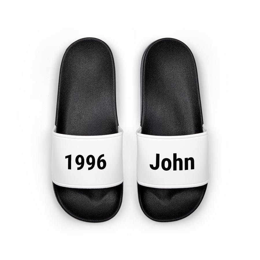 Personalised sliders flip flops Black EU 42