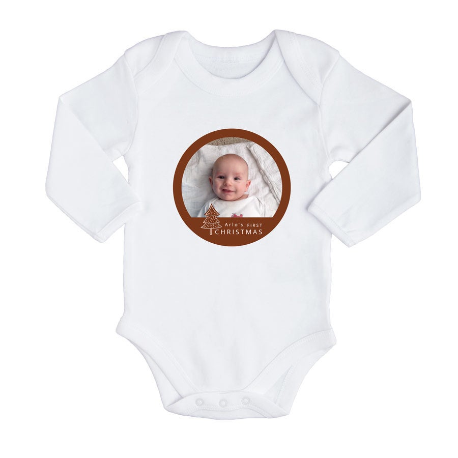 Personalisierter Babybody - Weihnachten - Weiß - 74/80