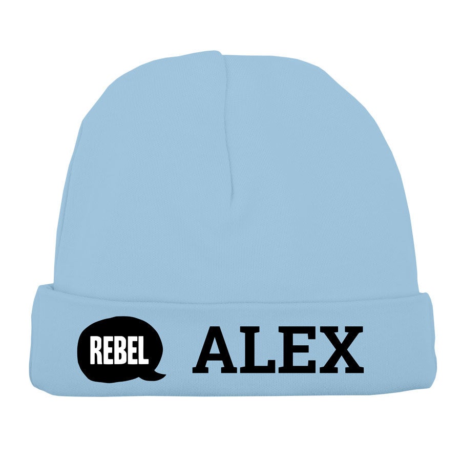 Personalised Baby Beanie - Baby Blue