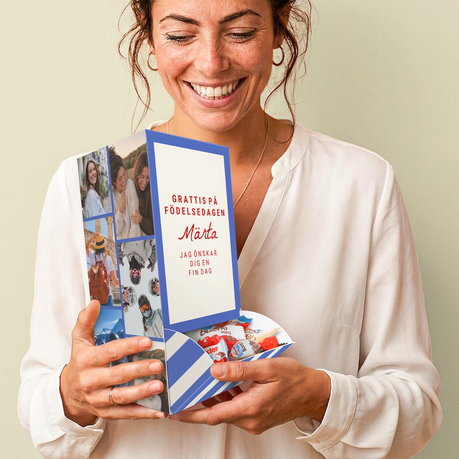 Personaliserad dispenser med Kinder Happy Moments