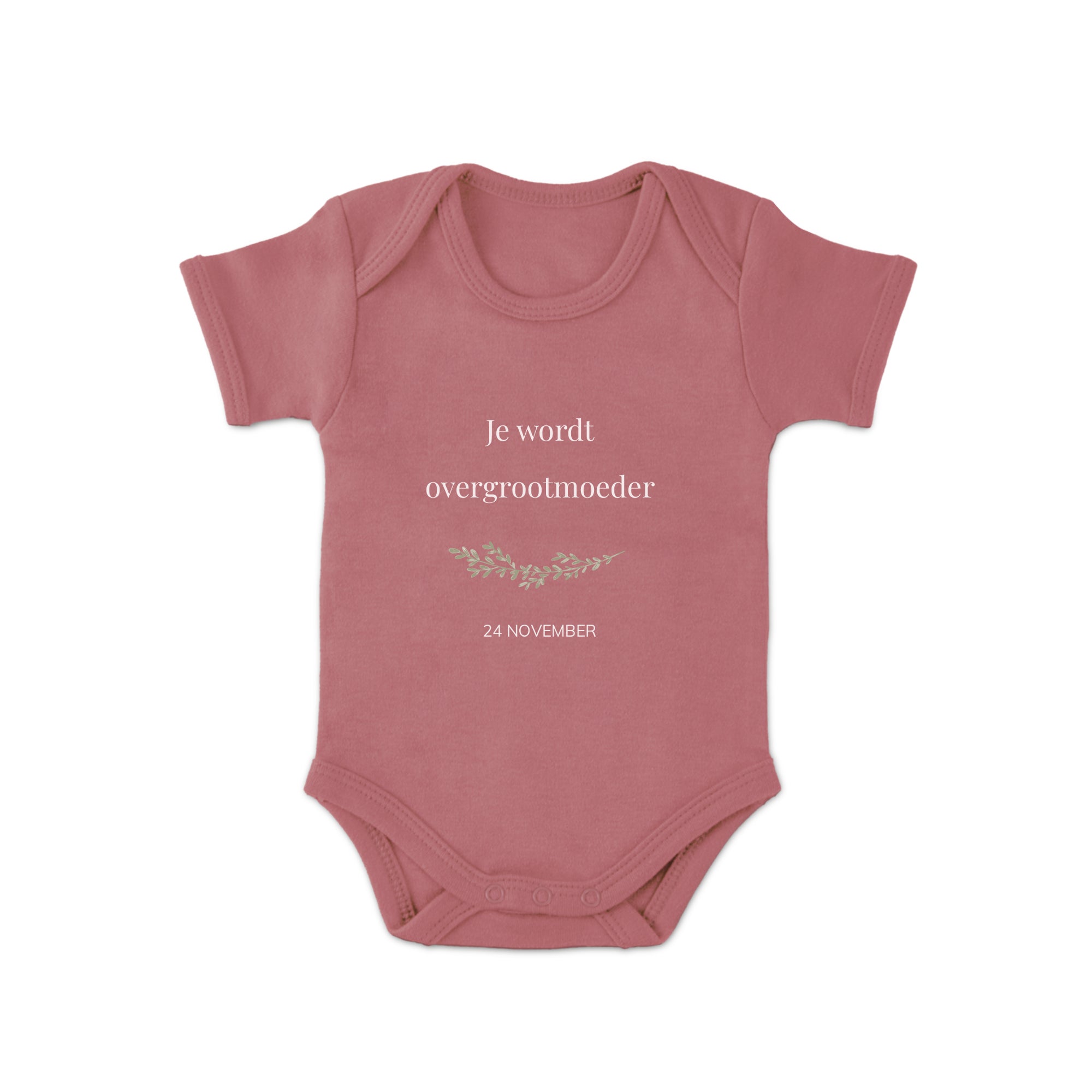 Romper bedrukken - Korte mouw - Roze - 86/92 Romper bedrukken - Korte mouw - Roze - 86/92