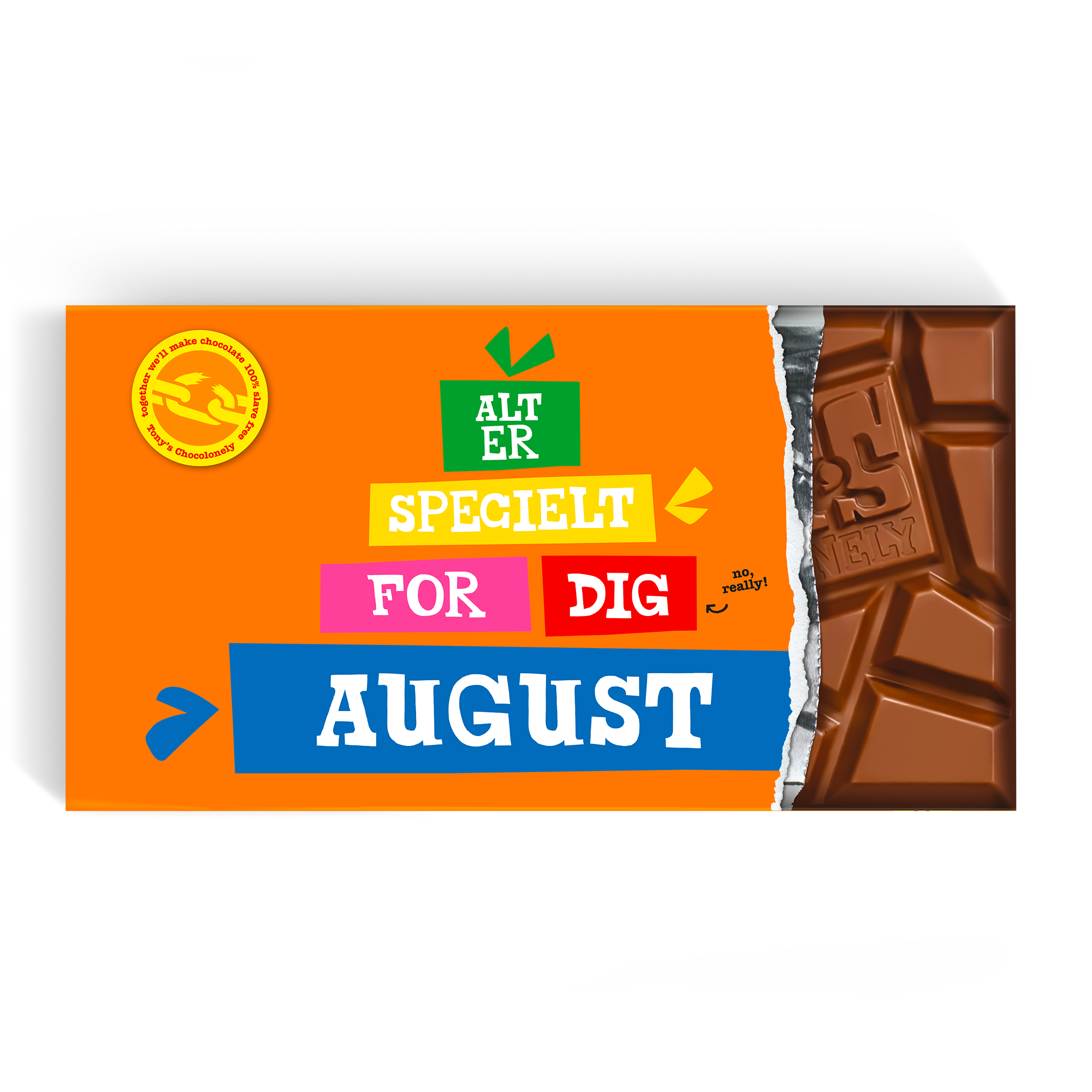 Mega Tony's Chocolonely med navn og billede (5 plader chokolade)