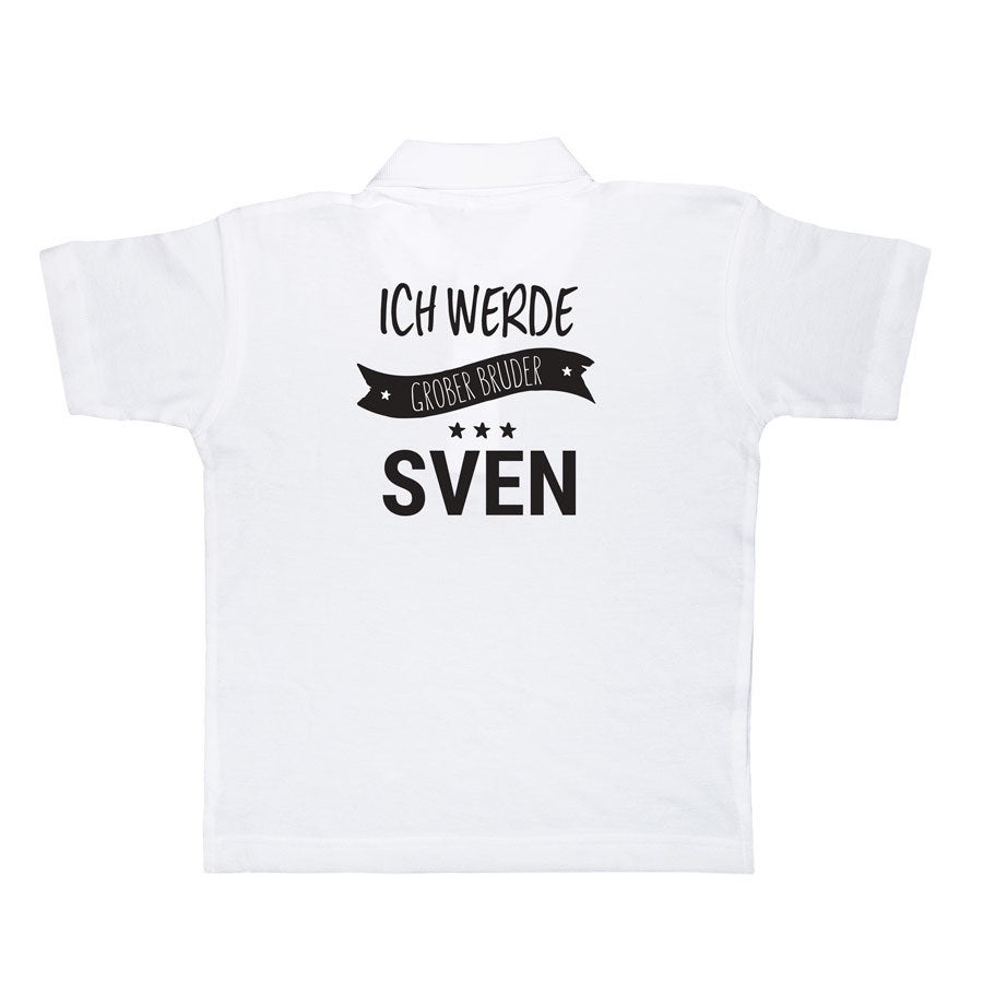 Kinder Poloshirt - Weiß - 6 Jahre
