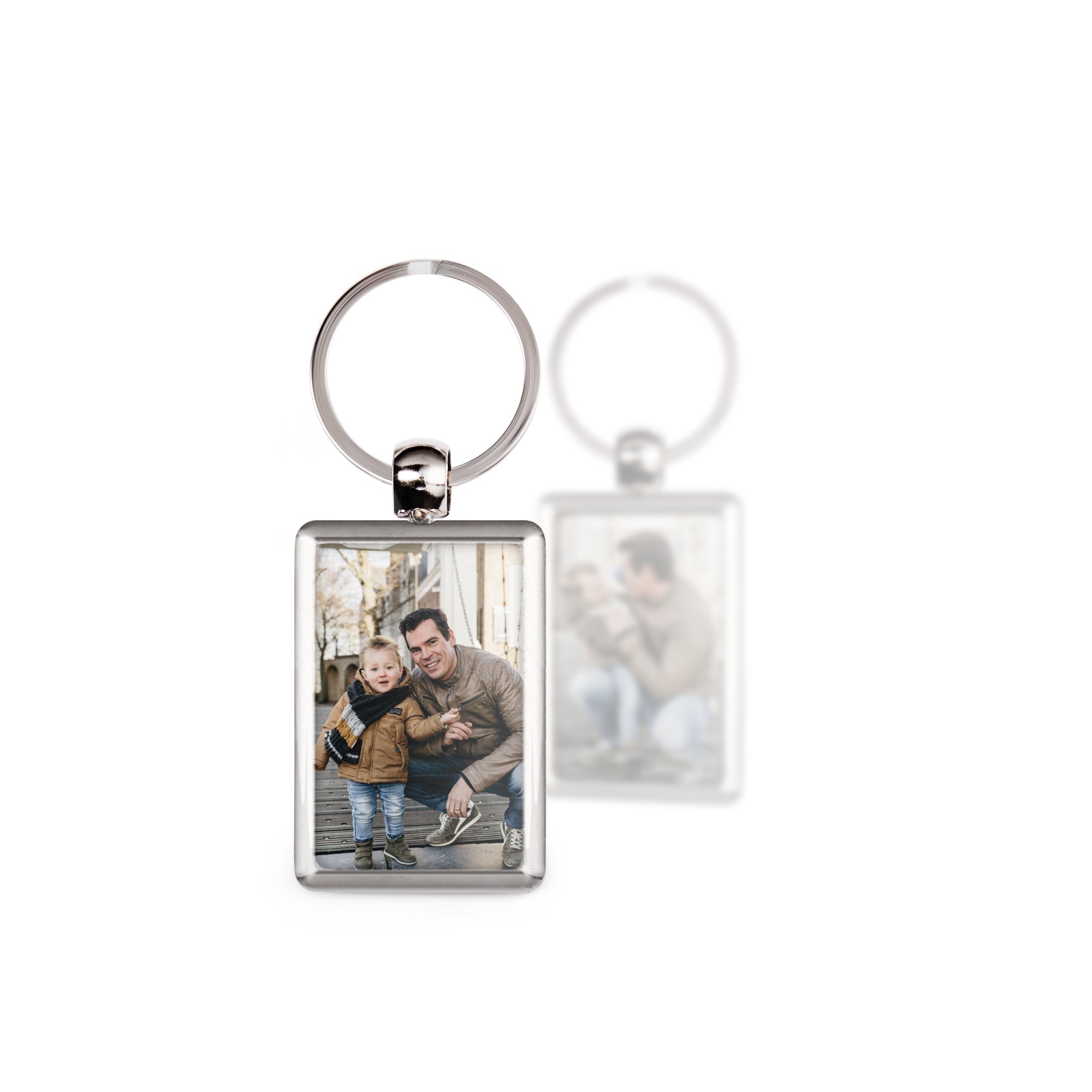 Personalised key ring - Father's Day - Stainless steel - Double-sided