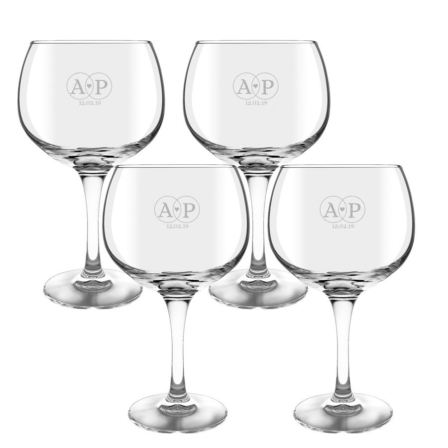 Gin Tonic glas graveren (4 stuks) Gin Tonic glas graveren (4 stuks)