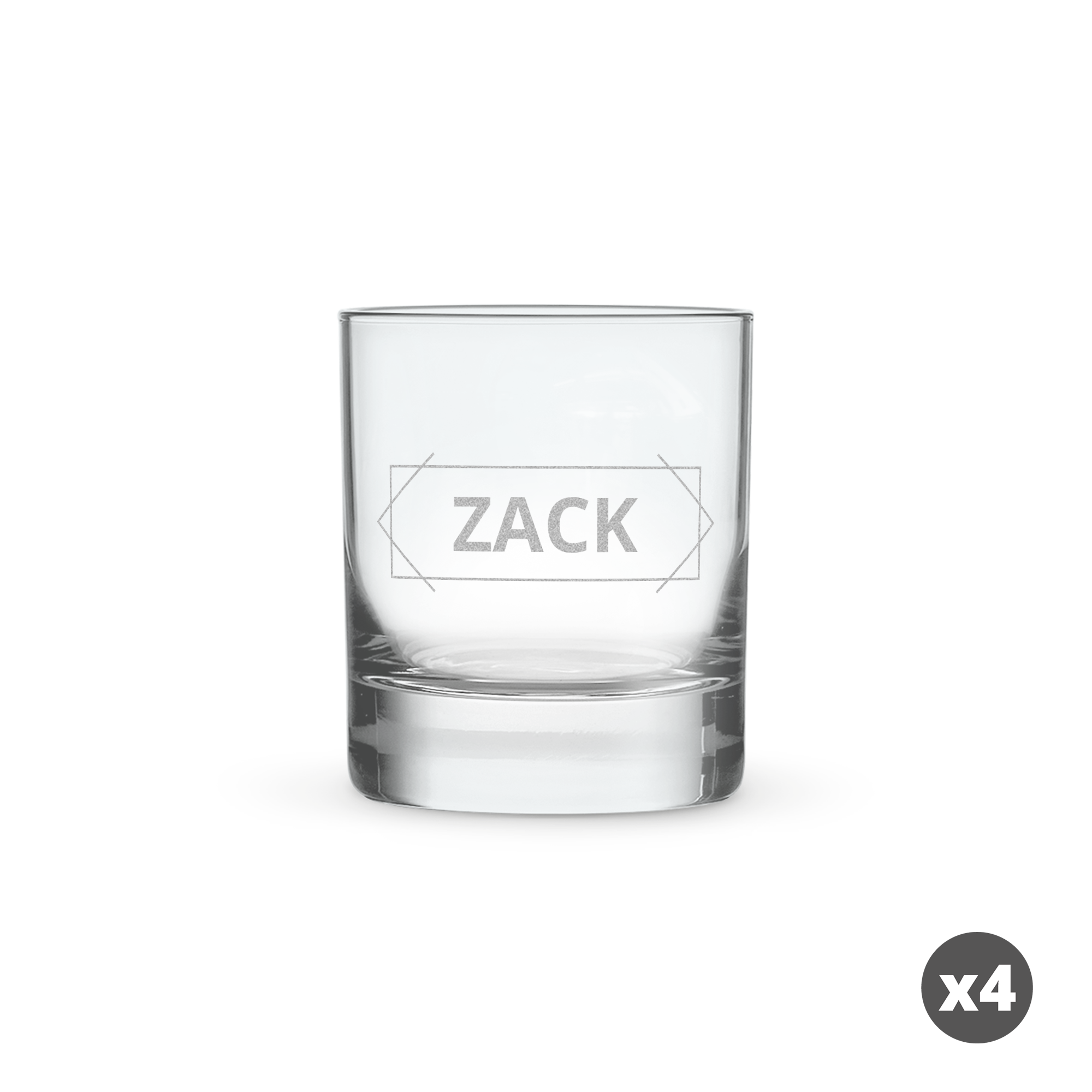 Kozarec za žganje z vgraviranim imenom Zack, personaliziran komplet kozarcev