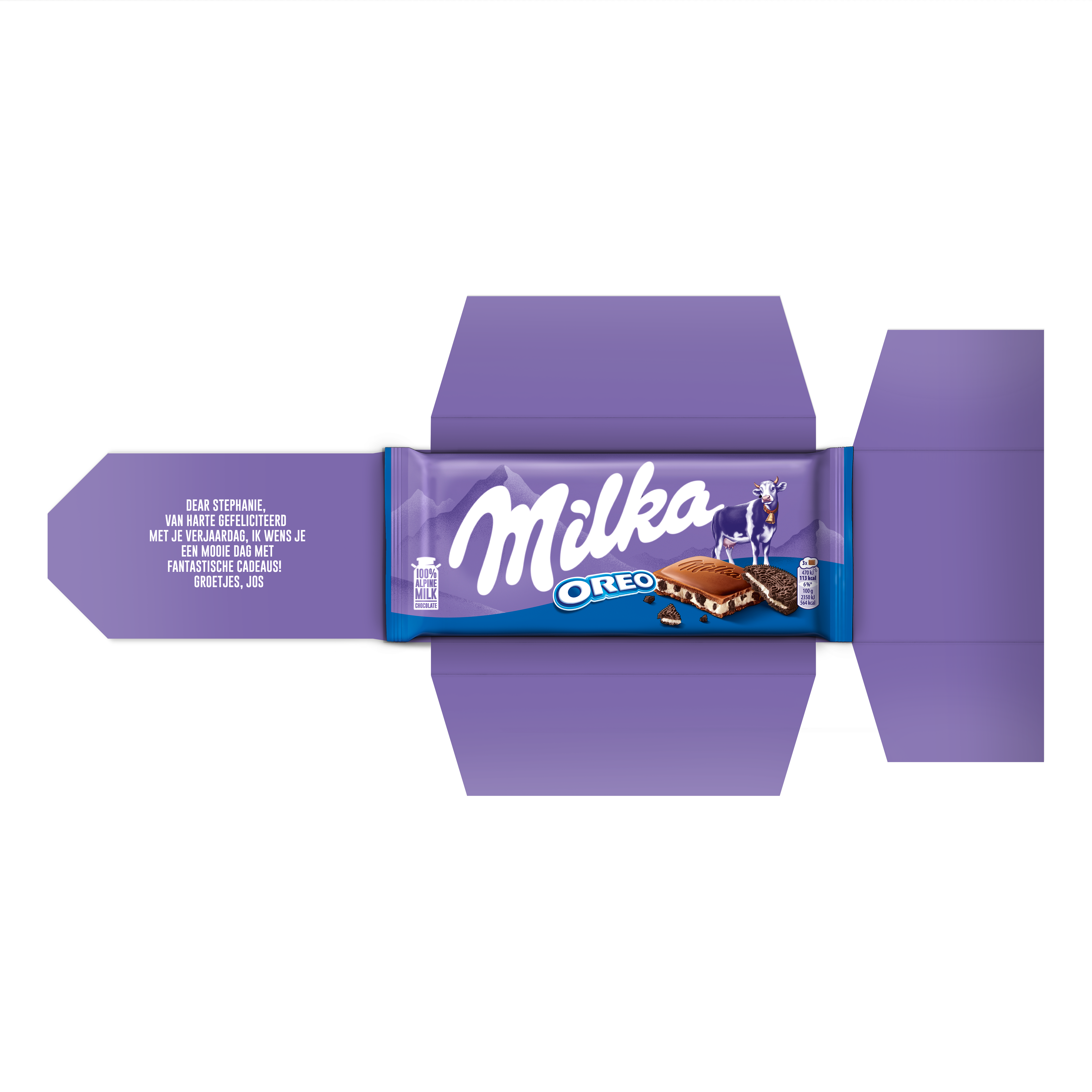 Milka chocolade wenskaart