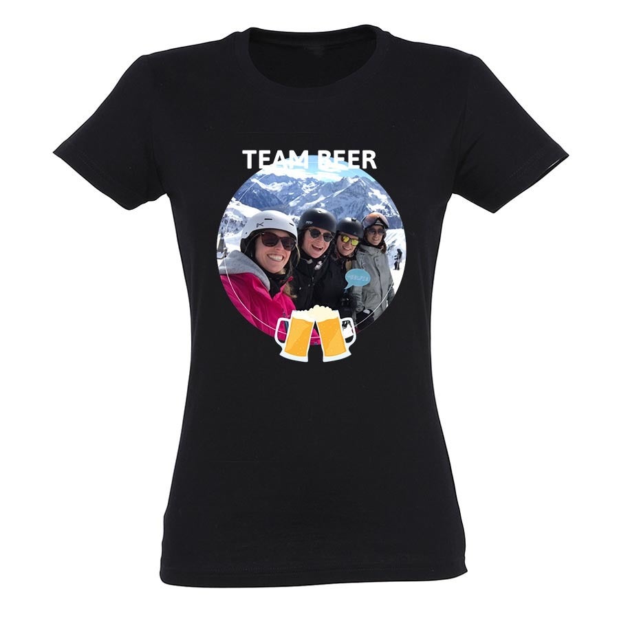 T Shirt bedrucken Damen Schwarz M  - Onlineshop YourSurprise