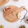 Wooden serving platter - Beech wood - Round (S)