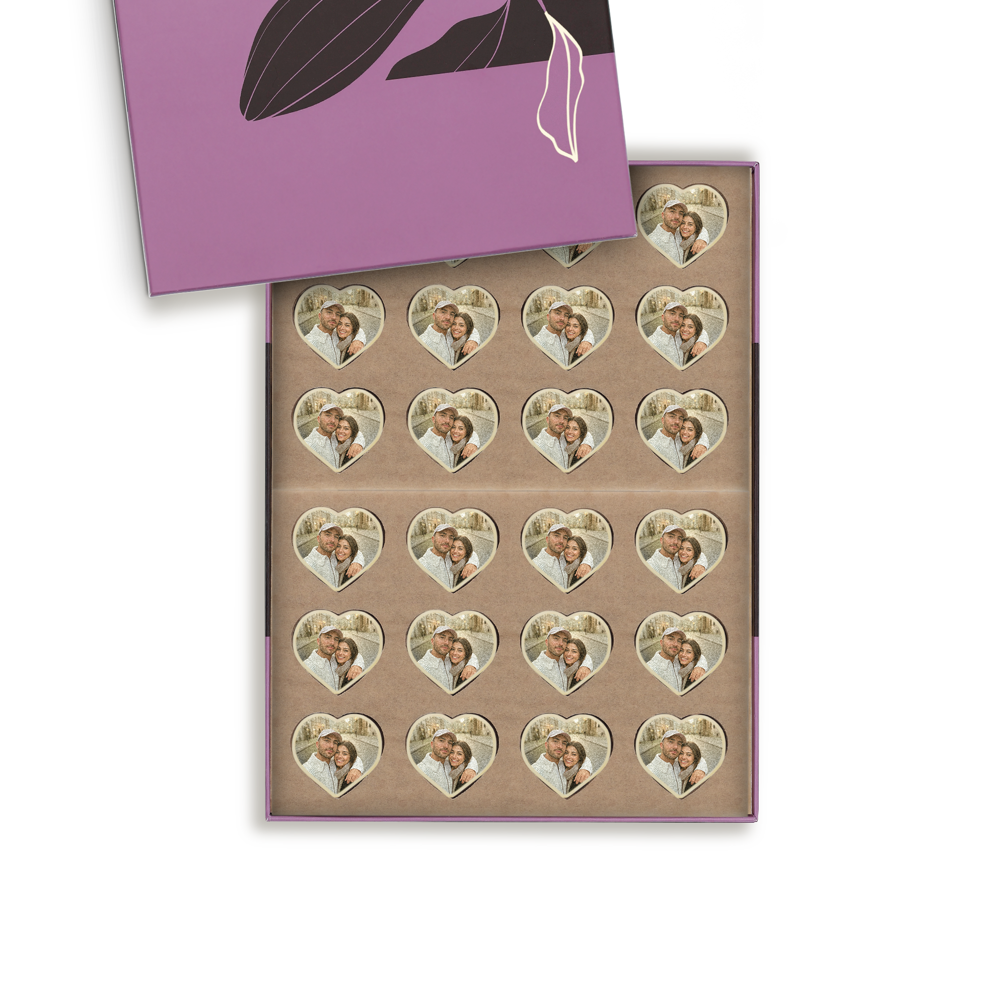 Personalised Photo Chocolates - Hearts