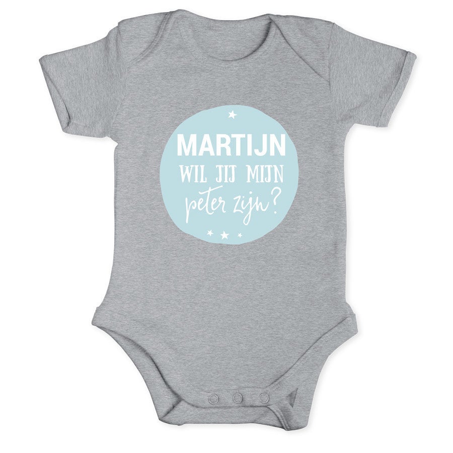 Peter romper - Korte mouw - Grijs - 50/56