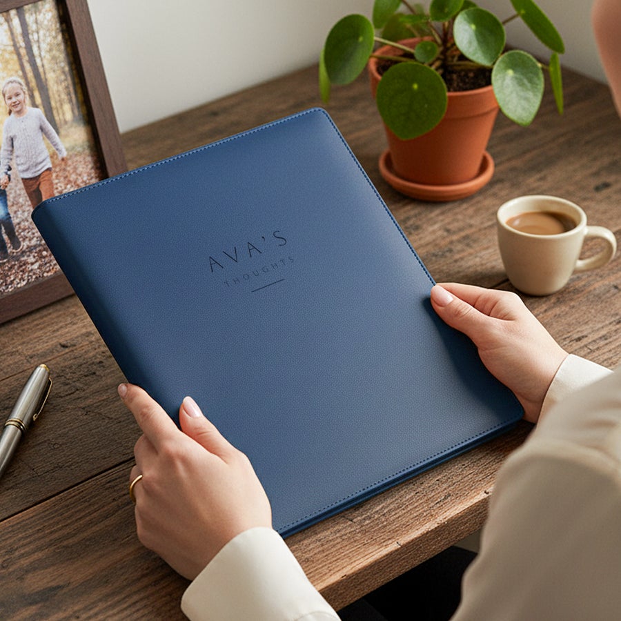 Porta-bloco de notas em pele personalizado Porta-bloco de notas em pele personalizado