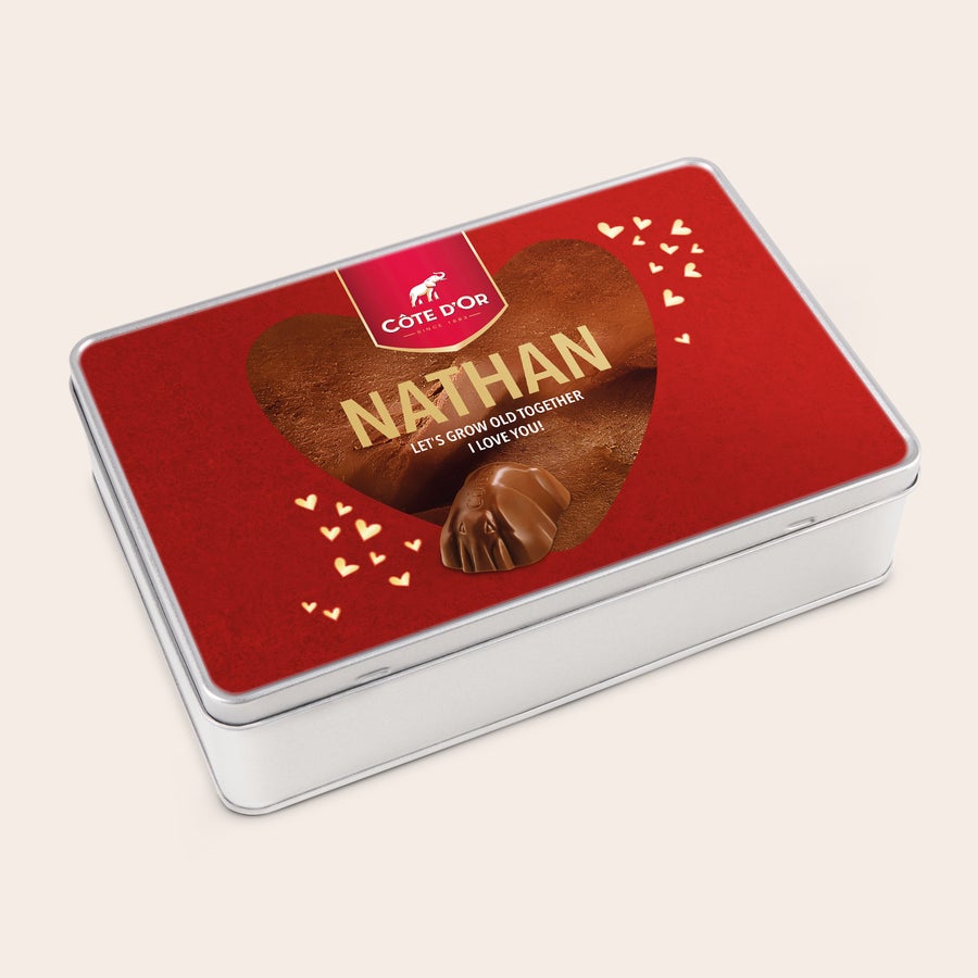 Personalised Gift Tin - Côte d'Or Mini Bouchée Personalised Gift Tin - Côte d'Or Mini Bouchée