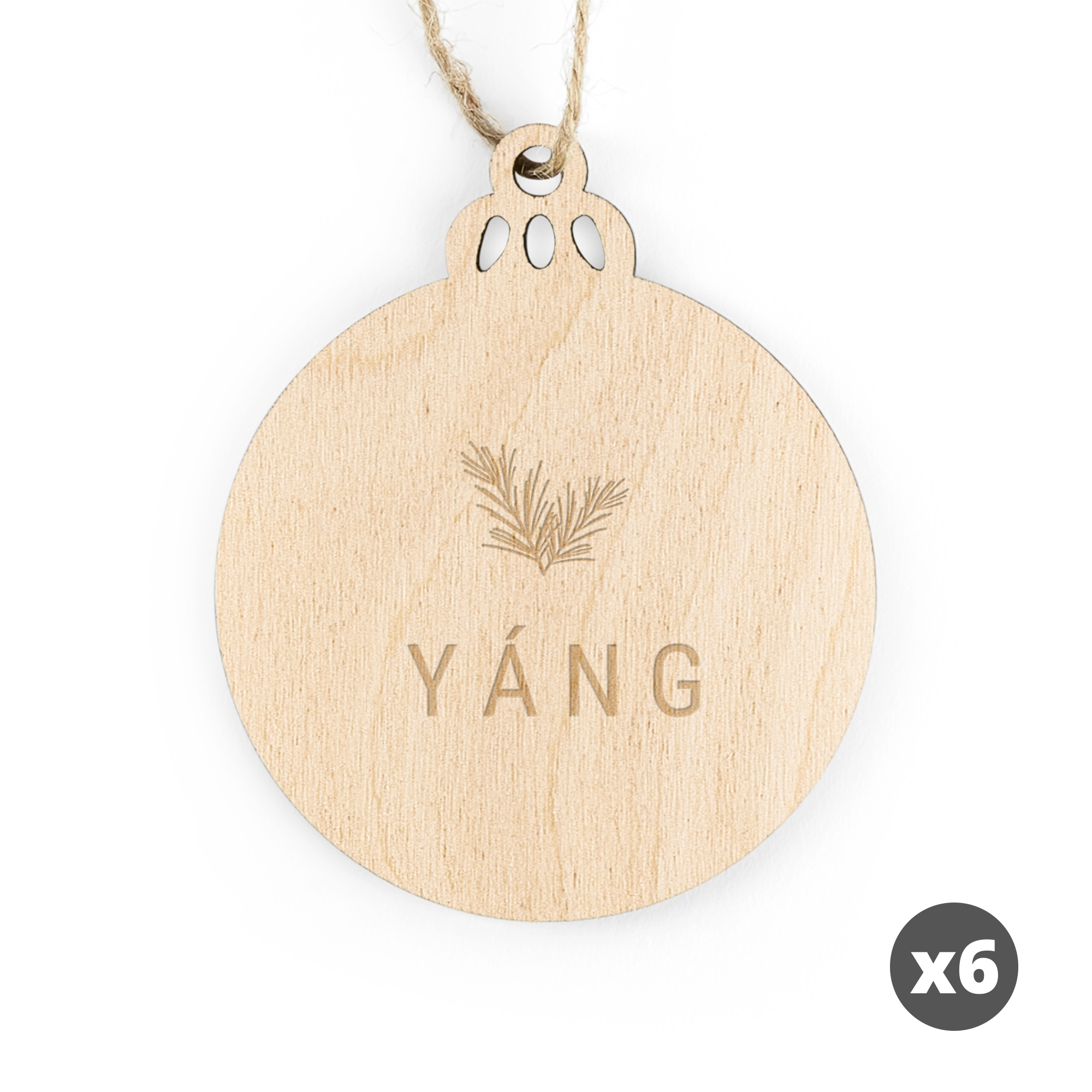 Personalisierter Weihnachtsschmuck Holz