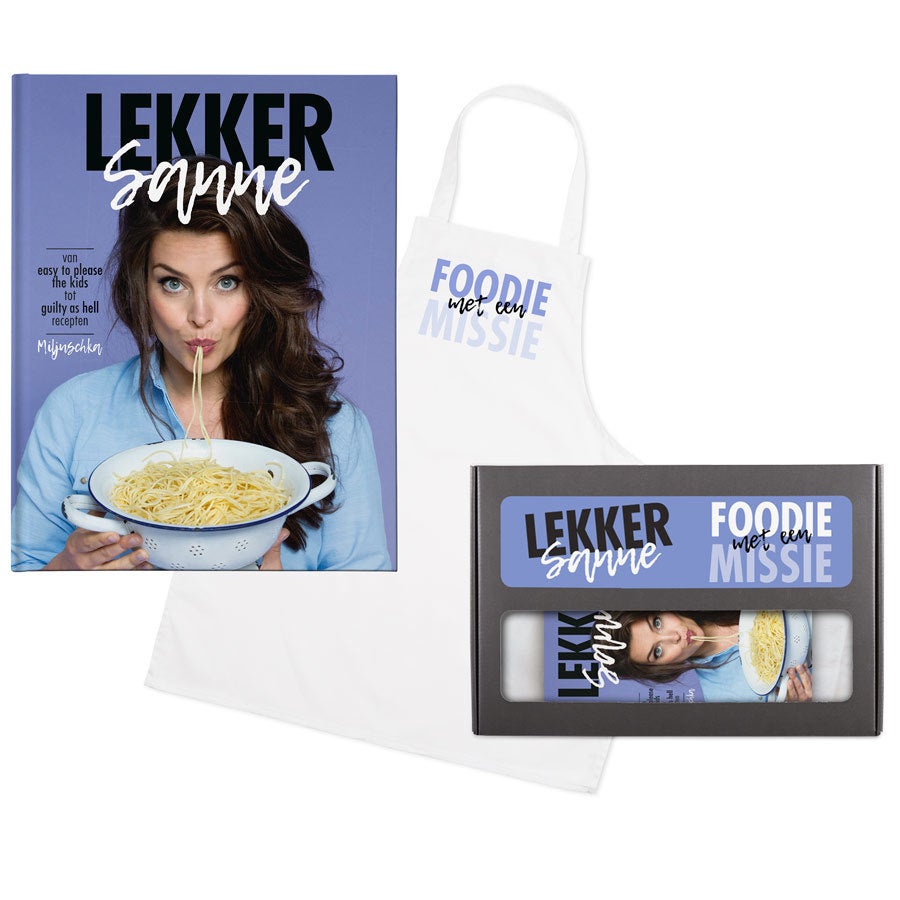 Lekker Miljuschka kookboek met naam - Cadeaupakket