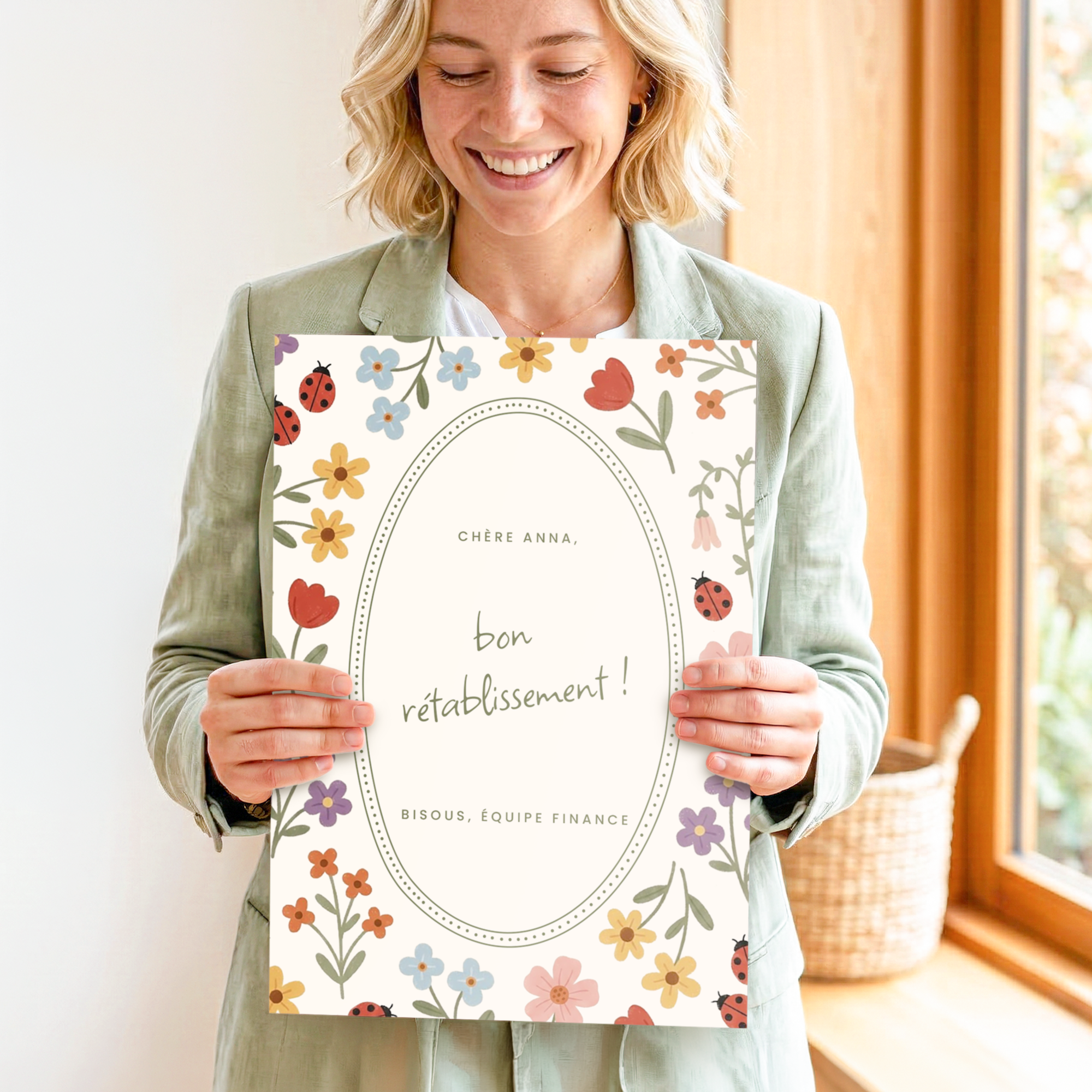 Grande carte anniversaire personnalisée - 50 cm