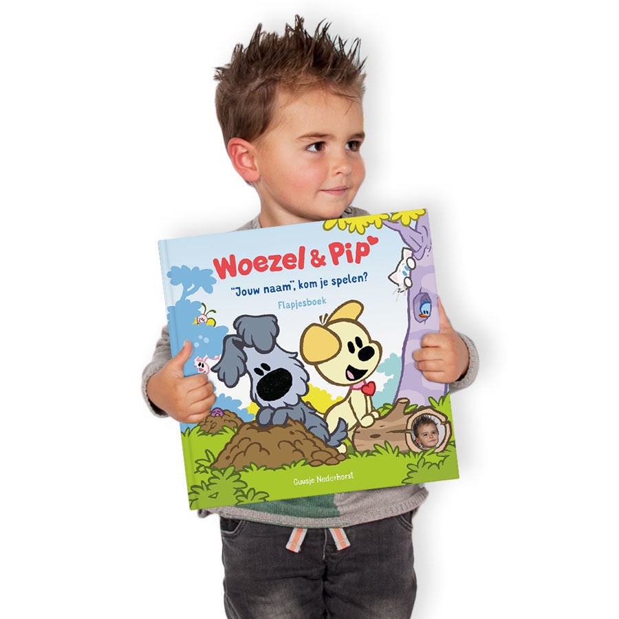 Woezel & Pip XXL flapjesboek met naam en foto - Verstoppertje Woezel & Pip XXL flapjesboek met naam en foto - Verstoppertje