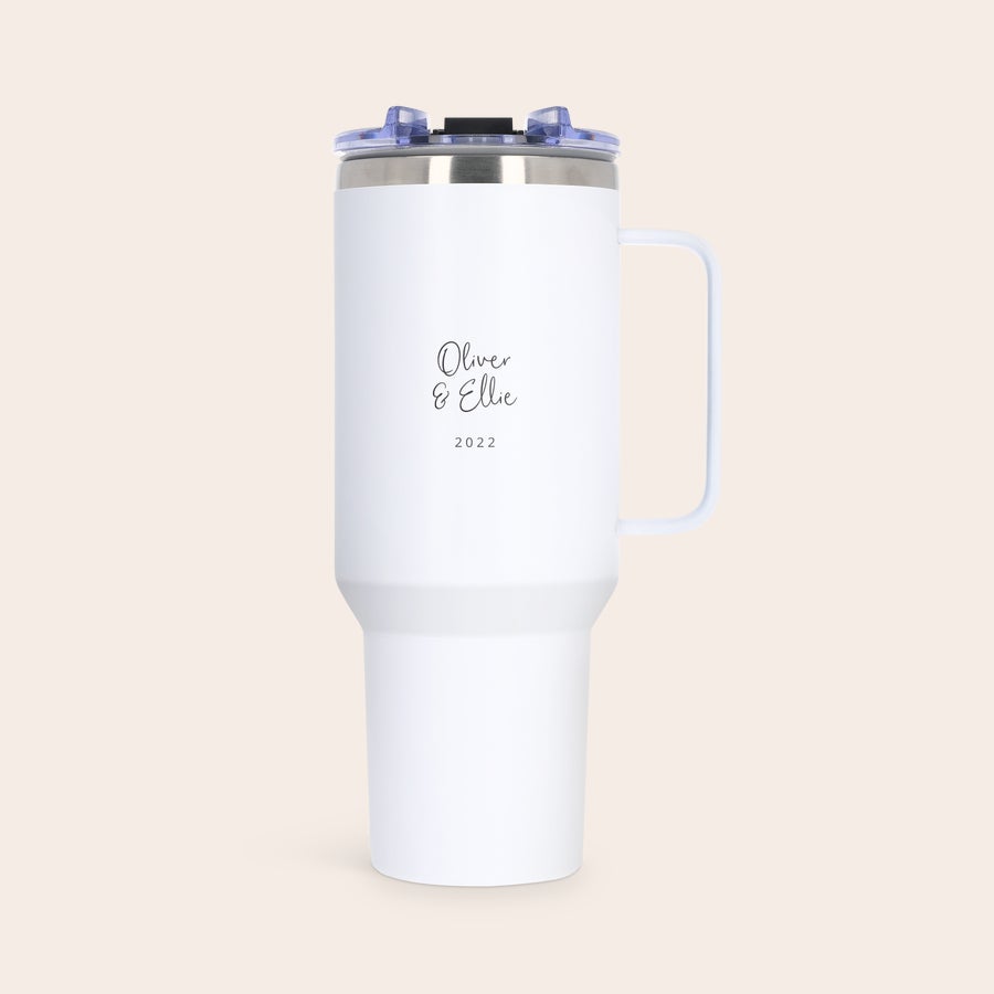 Sklenička se slámou 1,2l - personalizovaná Sklenička se slámou 1,2l - personalizovaná