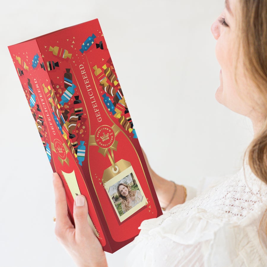 Celebrations chocolade fles in gepersonaliseerde giftbox Celebrations chocolade fles in gepersonaliseerde giftbox