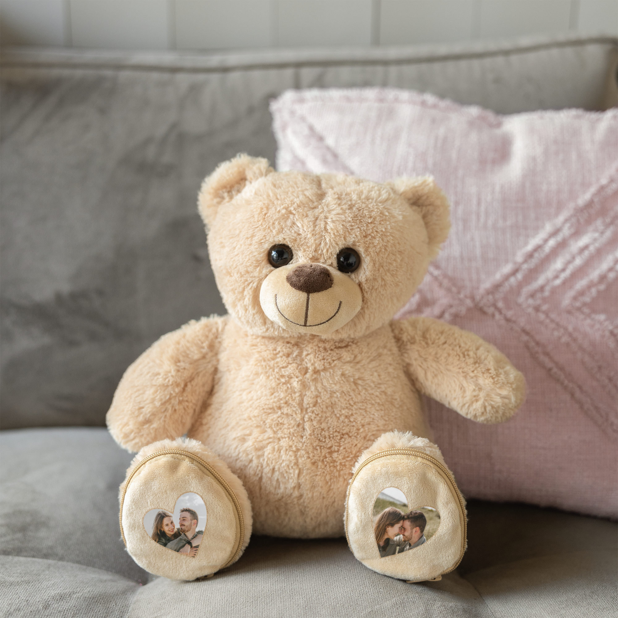 Personalised teddy bear with feet pockets