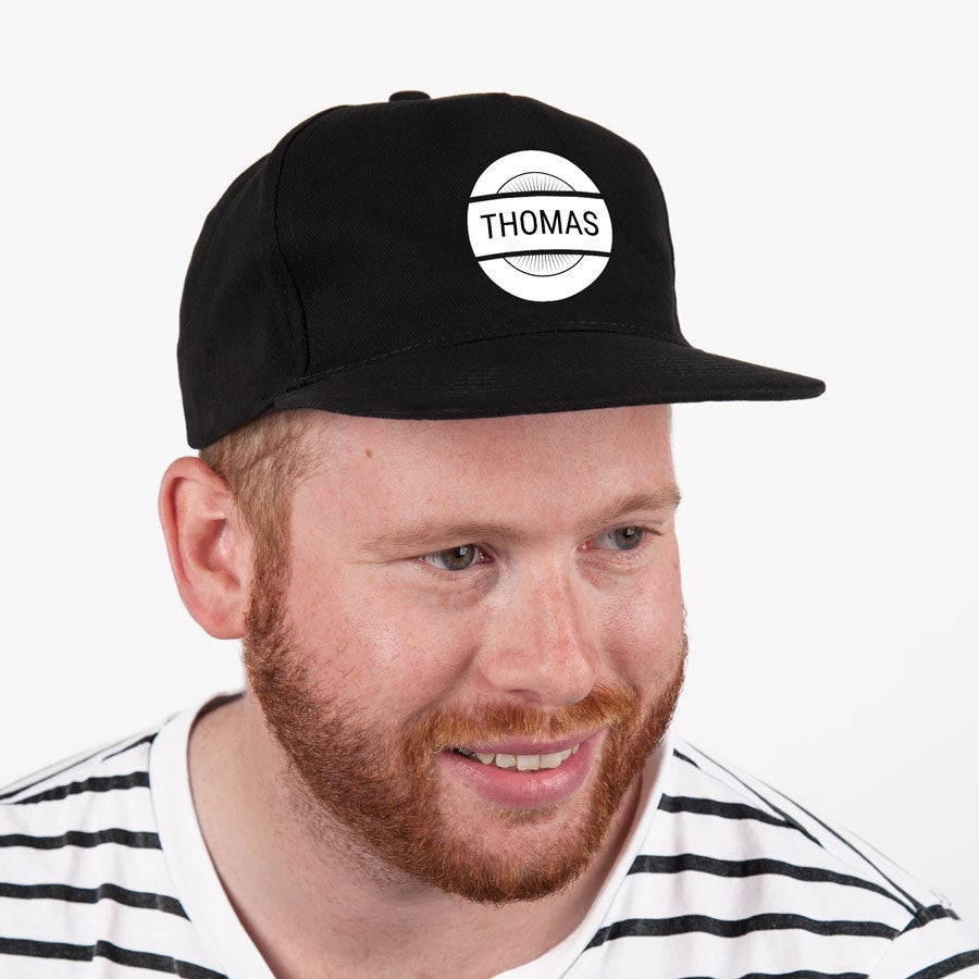 Personalised baseball cap - Black