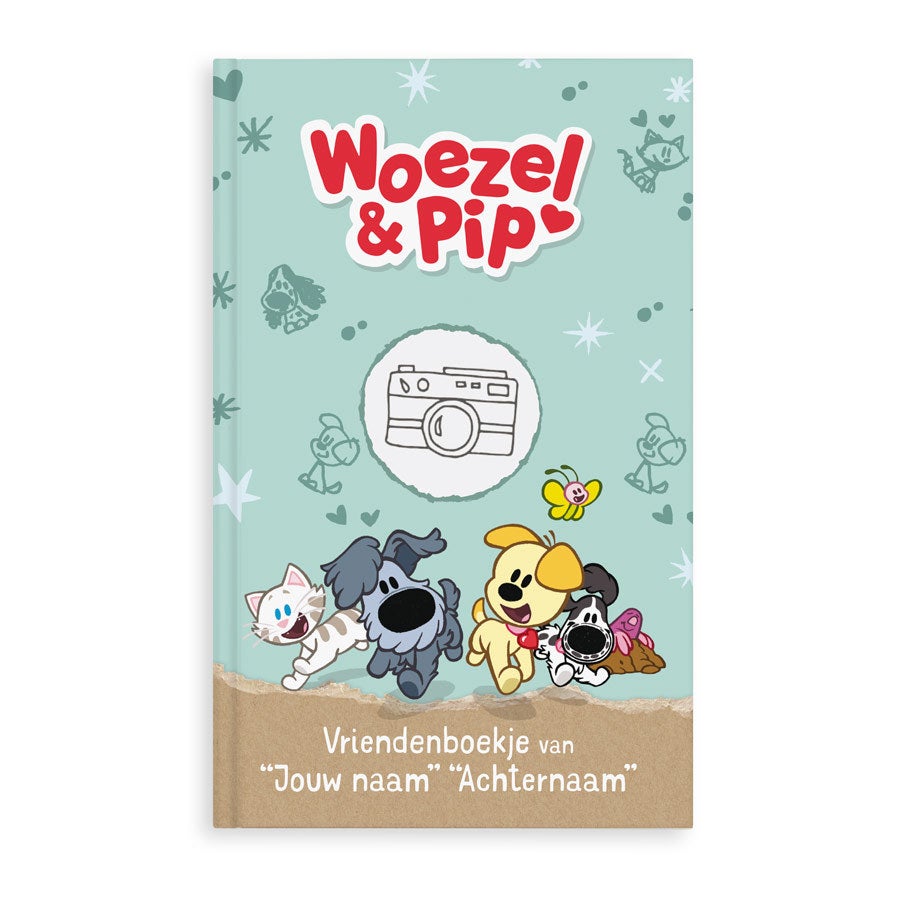 Woezel & Pip vriendenboekje met naam en foto - Hardcover