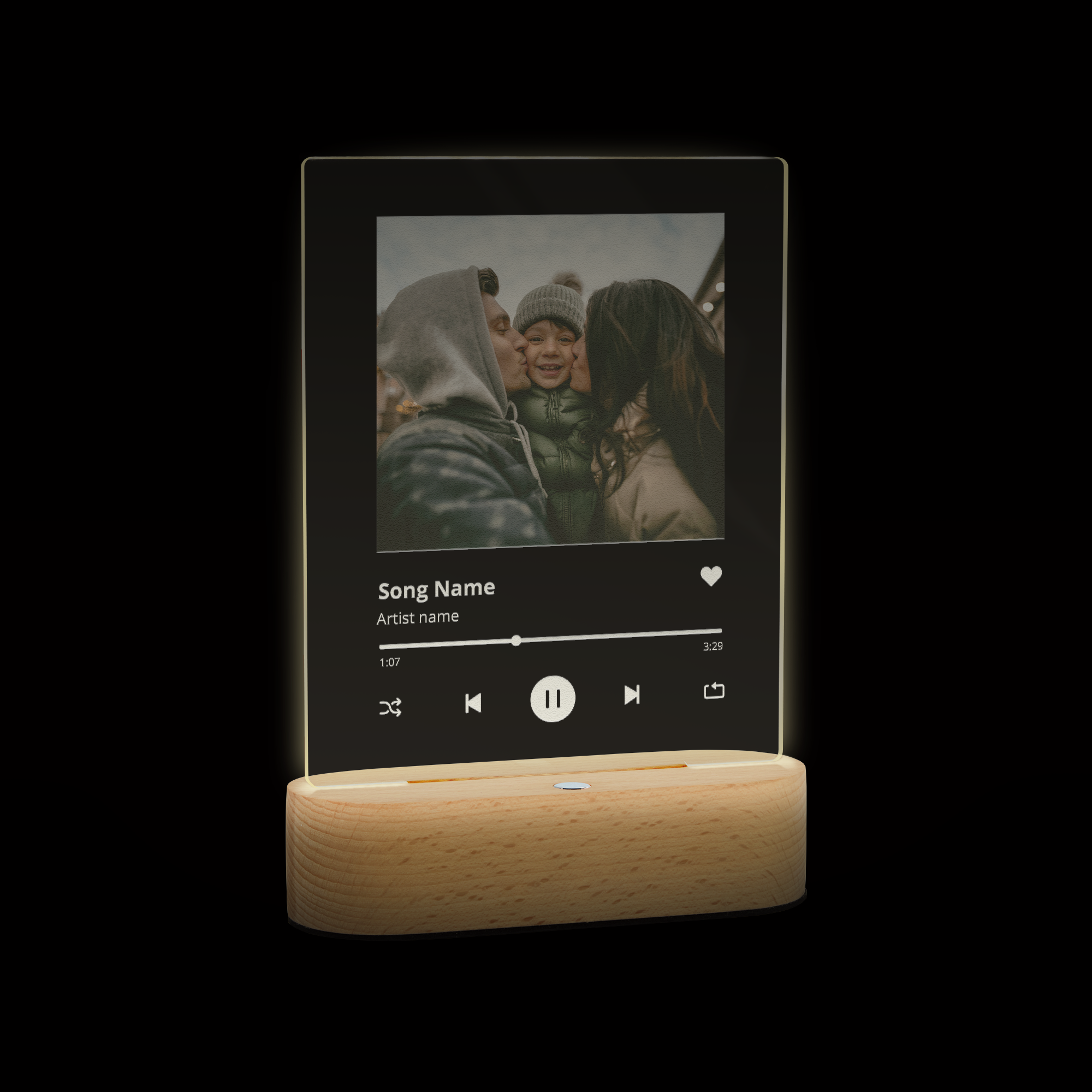 Lampe mit Spotify Design bedrucken