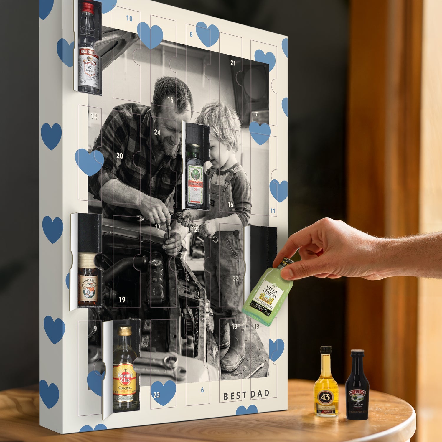 Spersonalizowany Mini alkoholowy kalendarz adwentowy