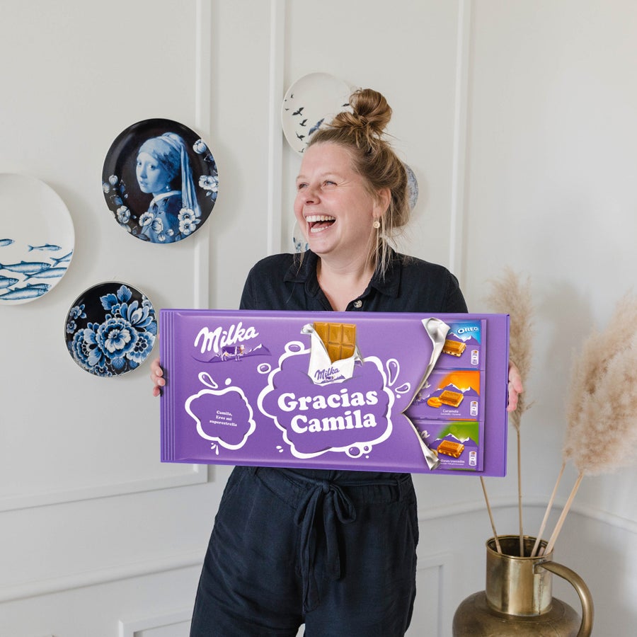Product photo for Personalised XXL Milka Chocolate Bar