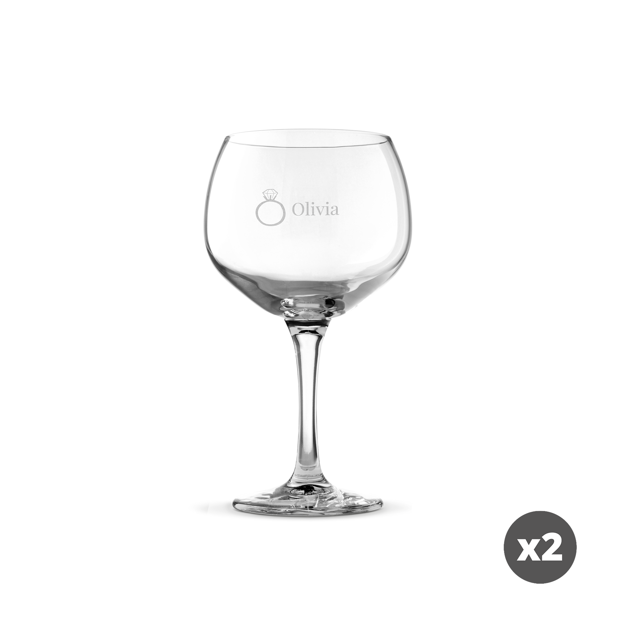 Gin Tonic glas graveren (2 stuks)
