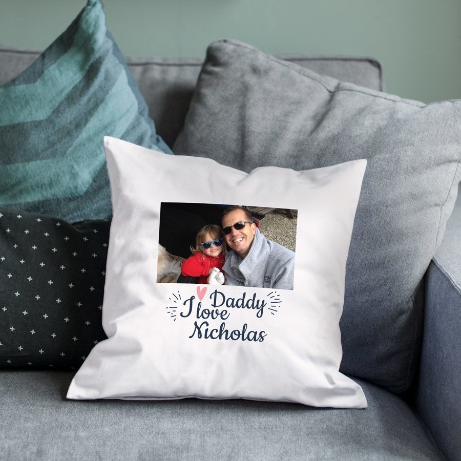 Father's Day cushion - White