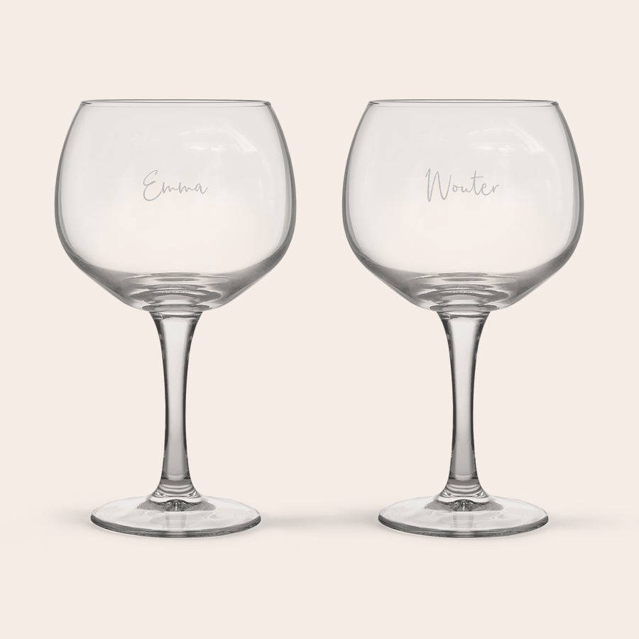 Gin Tonic glas graveren Gin Tonic glas graveren