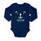 Personalised baby romper - Long sleeves - Navy - 62/68
