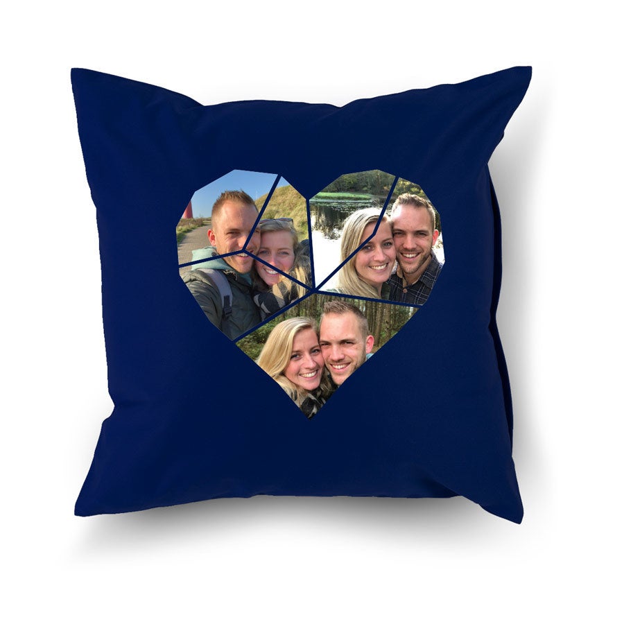 Coussin personnalisé - Bleu - 40x40 cm - Thème Amour