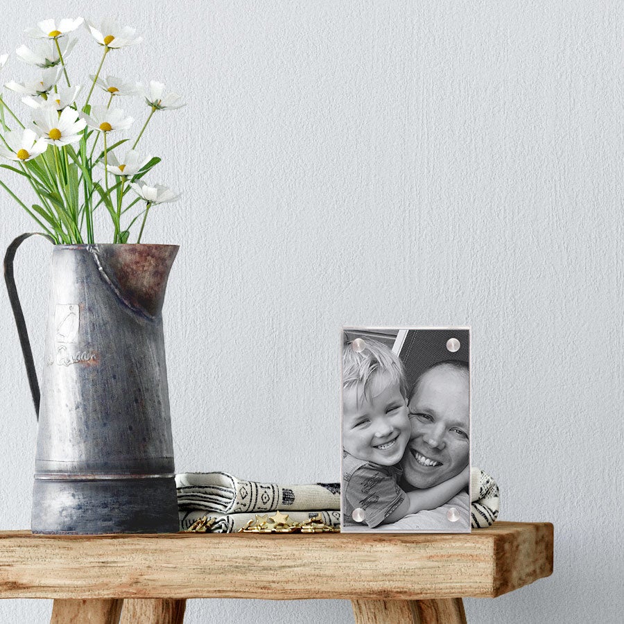 Personalised photo print - Transparent acrylic block - 4.5 x 7 cm