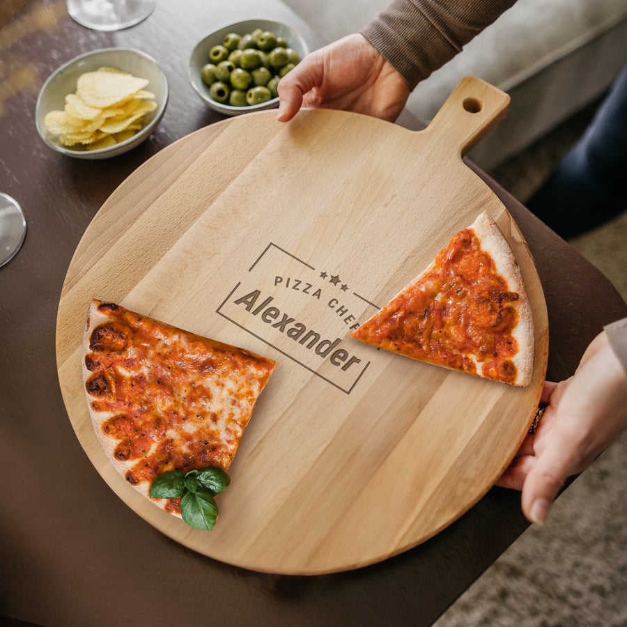Pizzaplank graveren Pizzaplank graveren