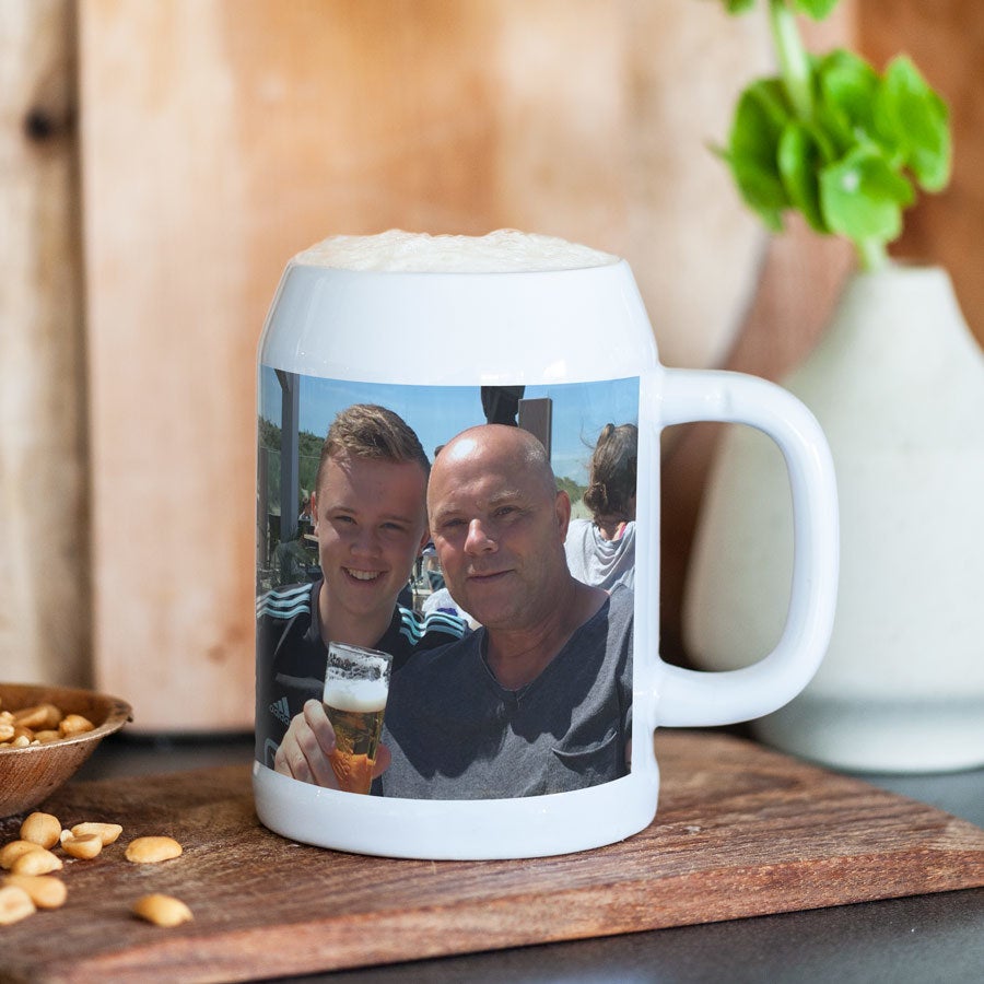 Bierkrug mit Foto Bierkrug mit Foto
